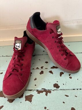 Adidas Size US 12 Stan Smith Vulc i"Burgundy/Black/Gum" Skateboarding collection